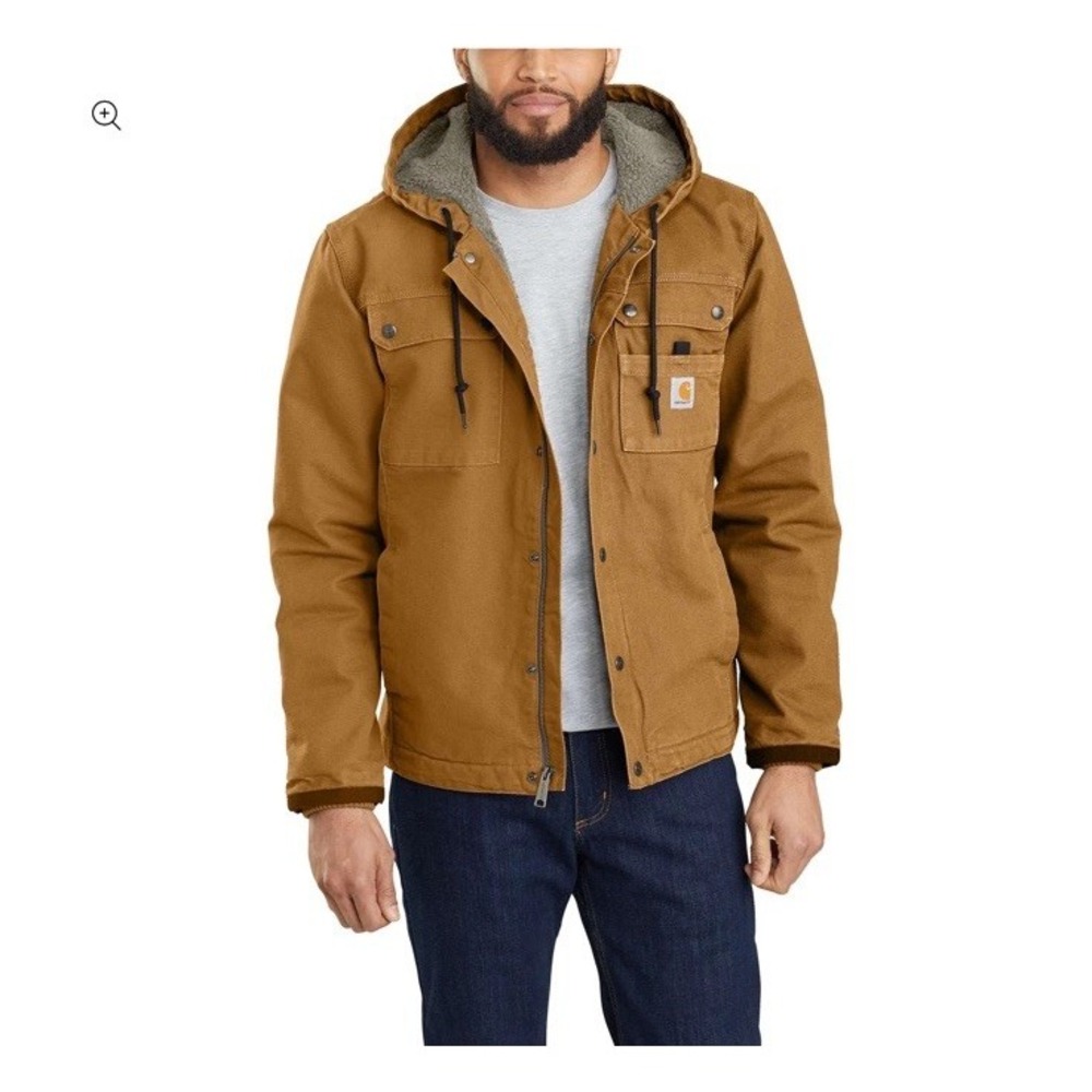 Carhartt RELAXED FIT WASHED DUCK SHERPA-LINED UTILITY JACKET‎ XL Tan Brown SP 20